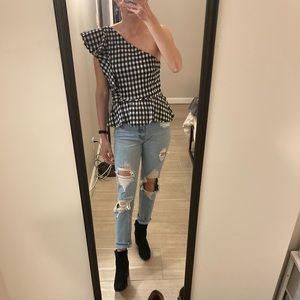 McGuire Denim Checkered Blouse